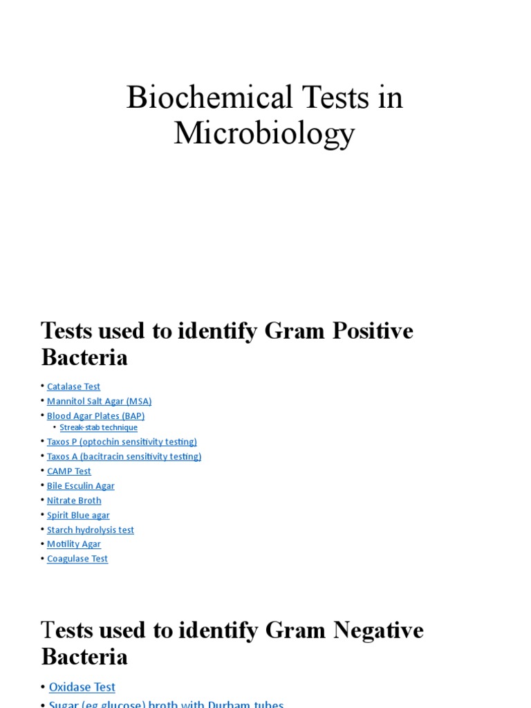 Identification and Characterization of GramPositive and GramNegative