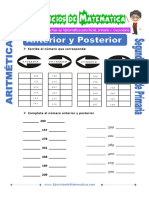 Anterior y Posterior para Segundo de Primaria