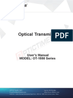 Optical Transmitter: User's Manual MODEL: OT-1550 Series