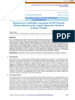 Research On Credit Risk Assessment of P2P Network Platform:Based On The Logistic Regression Model of Evidence Weight