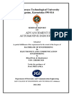 Advancement in Automotive Industry: Visvesvaraya Technological University Belgaum, Karnataka-590 014