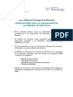 Orientaciones para La Elaboración de La Memoria de Prácticas 28-04-2022