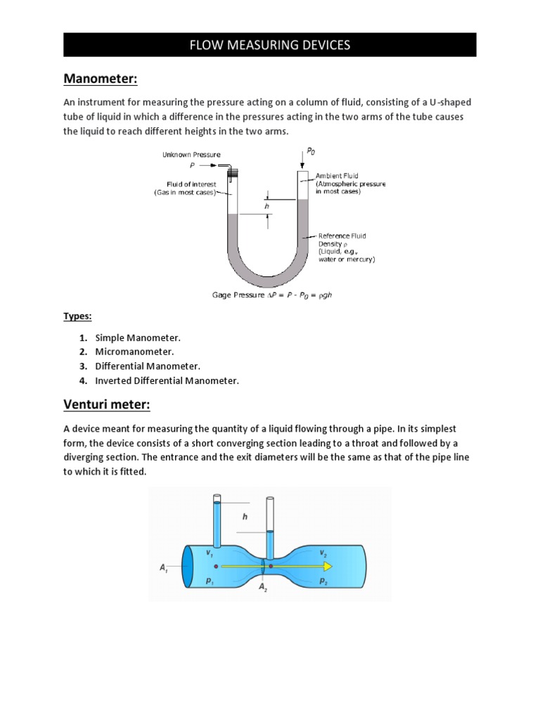 Flow Measurement Tools Guide | PDF | Home & Garden