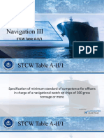 Navigation III: STCW Table A-II/1