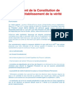 La Verite Sur L'amendement de La Constitution de 1987