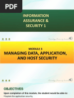 Module 3 - Managing Data, Application, and Host Security New