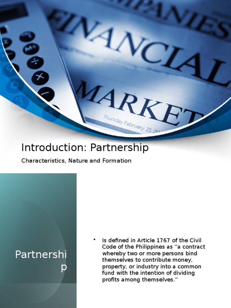 Partnership Nature And Formation Pdf Partnership Expense