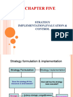 Chapter Five: Strategy Implementation, Evaluation & Control