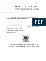 A Project Report On:-: Projection Technology Products