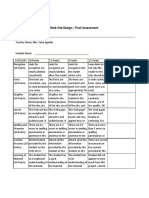 Final Assessment Web Design Rubric PDF