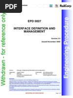 EPD 0007 Interface Definition and Management: Engineering Procedure Design