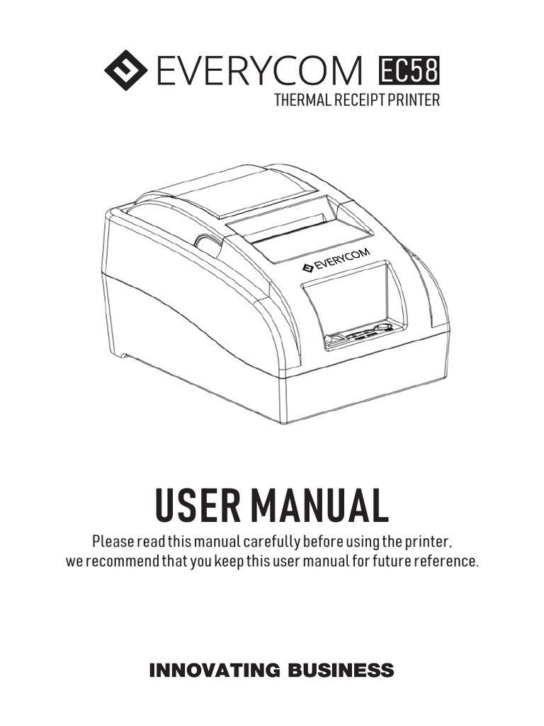 Everycom EC58 Printer Driver Guide | PDF | Printer (Computing) | Bluetooth