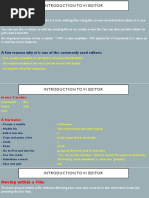 Introduction To VI Editor