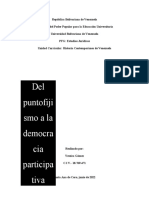 Historia de Venezuela desde el Puntofijismo a la Democracia