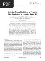 Modeling Steam Distillation of Essential Oil