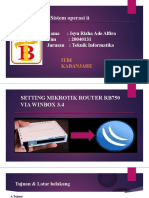 Sistem Operasi II Mikrotik RB750. Isyu Rizha Ade Alfira (20040131)