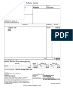 Proforma Invoice: Zenith Quality Assessors Pvt. Ltd. PI/0038/04 12-Apr-2022