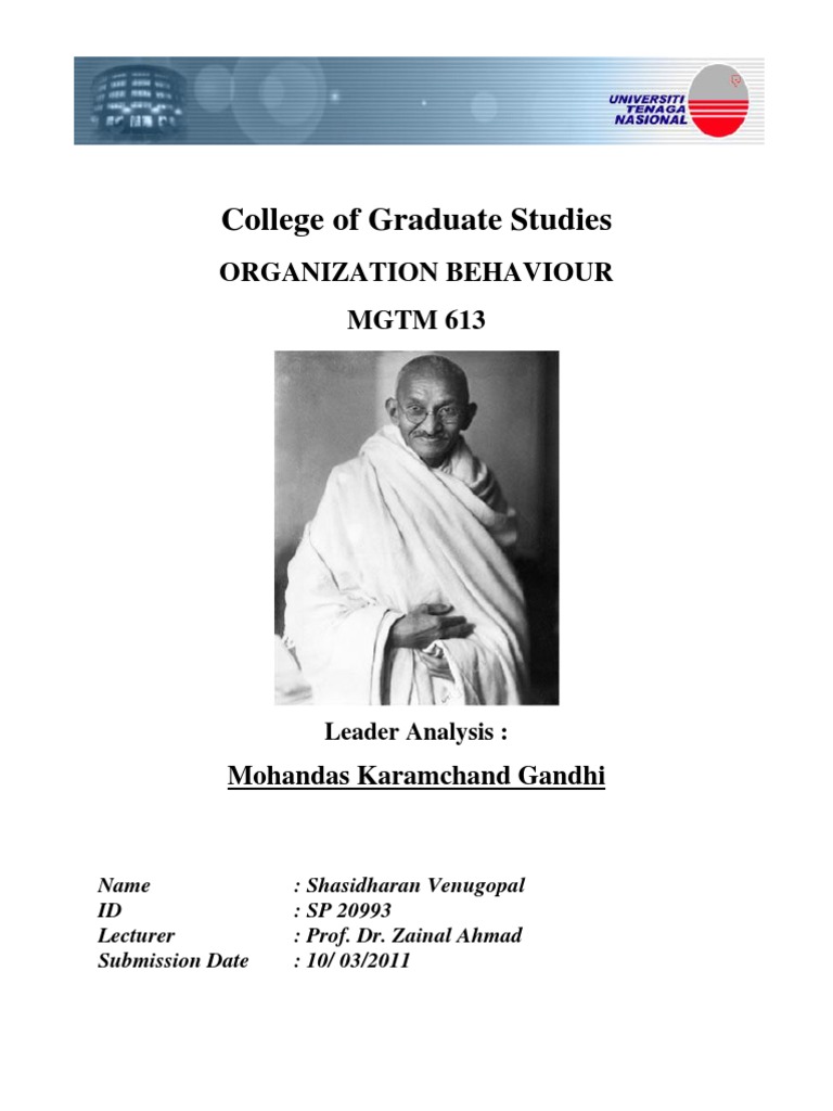 Gandhi: Leadership and Values Analysis | PDF | Mahatma Gandhi | British Raj