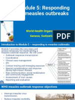 Module 5: Responding To Measles Outbreaks: World Health Organization Geneva, Switzerland