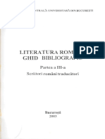 Biblioteca Centrala Universitara din Bucuresti Literatura Romana Partea a Ill-a Scriitori romani traducatori