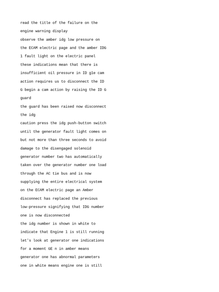 English Airbus A320 Cbt 27 Electrical System Abnormal Operation