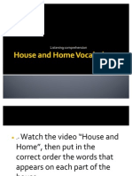 House and Home Vocabulary List.