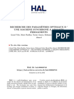 Article 2012 - RECHERCHE DES PARAMÈTRES OPTIMAUX D 'UNE MACHINE SYNCHRONE A AIMANTS PERMANENTS