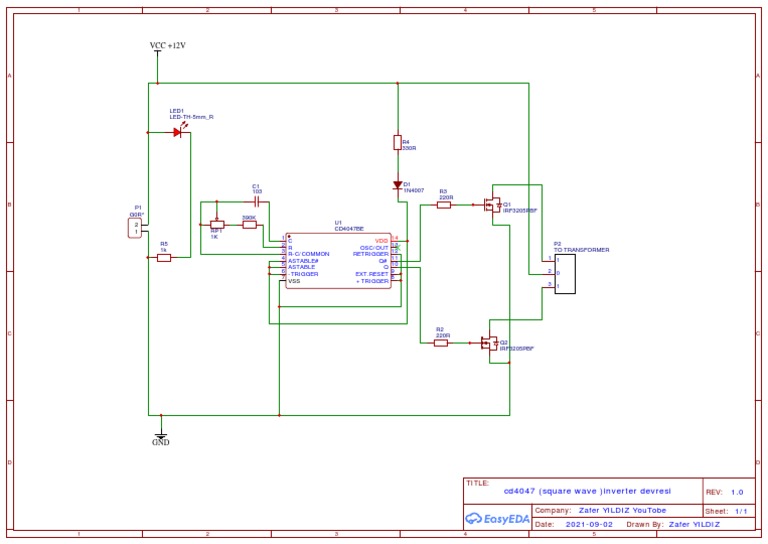 Schematic - cd4047 Inverter - 2021-10-28 | PDF | Electricity ...