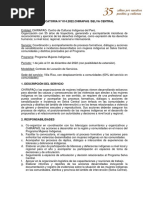 Convocatoria Nro.014.2022 Chirapaq 