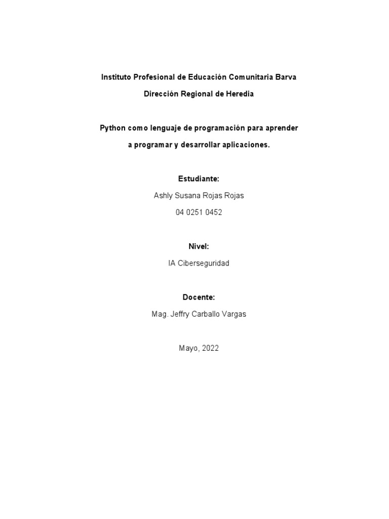 Proyectos de Programación en Python | PDF | Lenguaje de programación ...