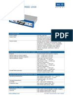 Spec Sheet AVL DITEST SPEED 2000