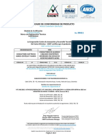 Certificado producto conductores eléctricos CIDET