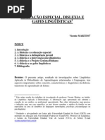 Educaçao Especial Dislexia e Gafes Linguísticas - Vicente Martins