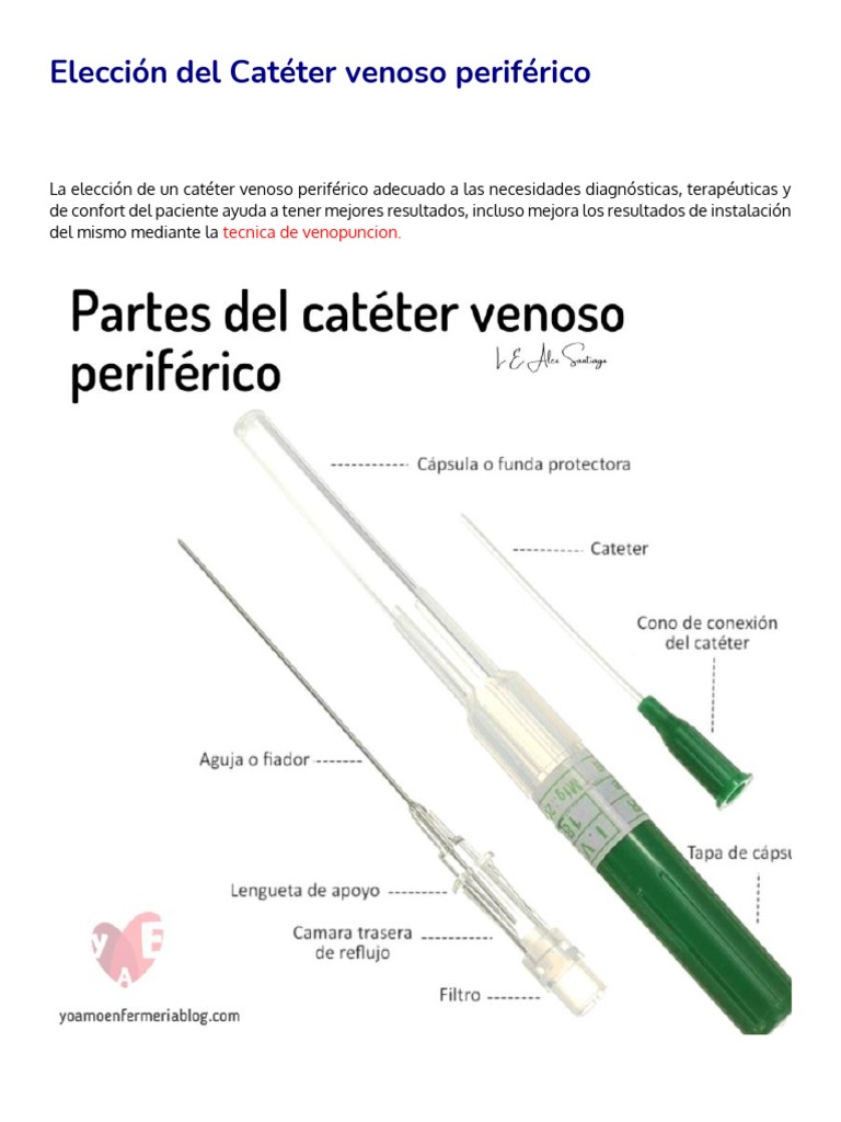 Elección del catéter venoso periférico, cateter pic enfermeria – PBFF