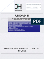 Preparacion y Presentacion de Informe