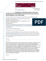 A Two-Phase Study Evaluating The Relationship Between Thimerosal-Containing Vaccine Administration and The Risk For An Autism Spectrum Disorder Diagnosis in The United States