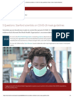 5 Questions - Stanford Scientists On COVID-19 Mask Guidelines - News Center - Stanford Medicine