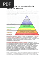 Jerarquía de Las Necesidades de Abraham Maslow