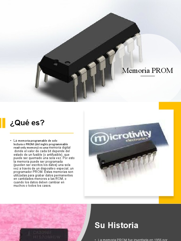 Qué es la memoria PROM y sus características | PDF | Informática