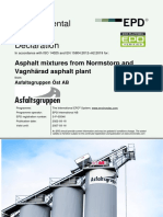 Environmental Product Declaration: Asphalt Mixtures From Normstorp and Vagnhärad Asphalt Plant