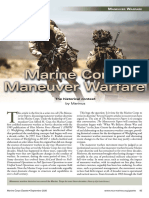 Marine Corps Maneuver Warfare: The Historical Context