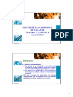 Annexe 5 - Maturité Managériale Et Analyse Transactionnelle
