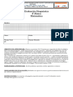 Prueba Diagnostico Cuarto Basico 2021 Matematica