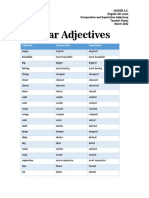 Week 5 Regular Adjectives and Irregular Adjectives PDF