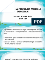 Solving A Problem Using A Diagram: Ivanah Mae G. Aclo BSN I-D