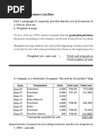 Chapter 11: Inventory Cost Flow