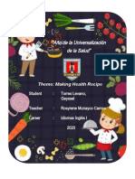 "Año de La Universalización de La Salud": Theme: Making Health Recipe