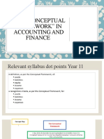 The "Conceptual Framework" in Accounting and Finance