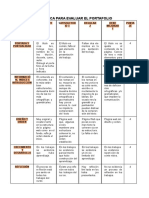 Rubrica para Evaluar El Portafolio-2022