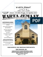 Warta Jemaat 22 Agustus 2021